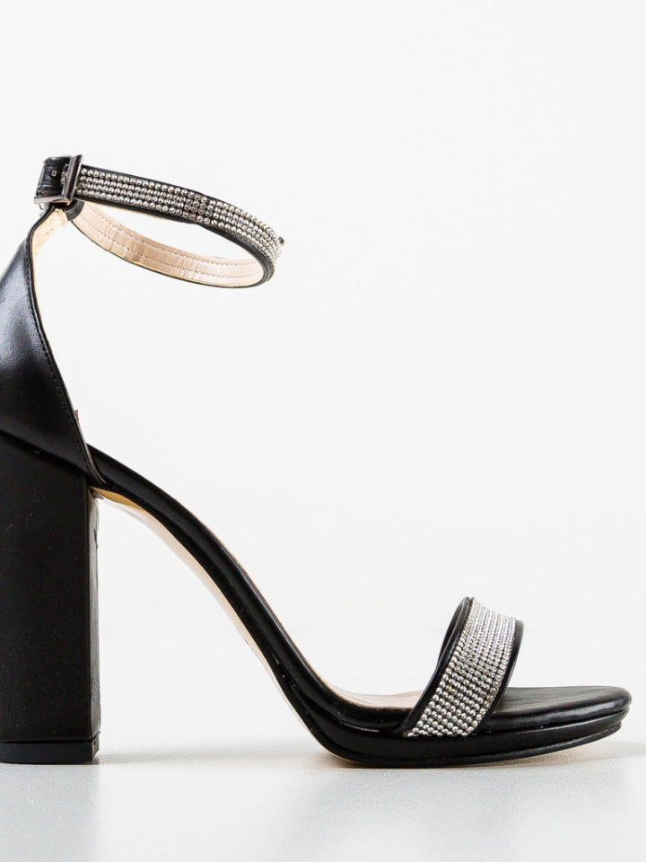 Sandale cu toc Crimson Negre