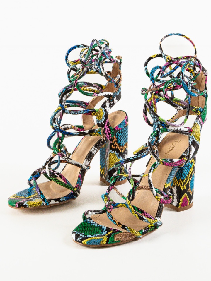 Sandale cu toc Jalka Bej