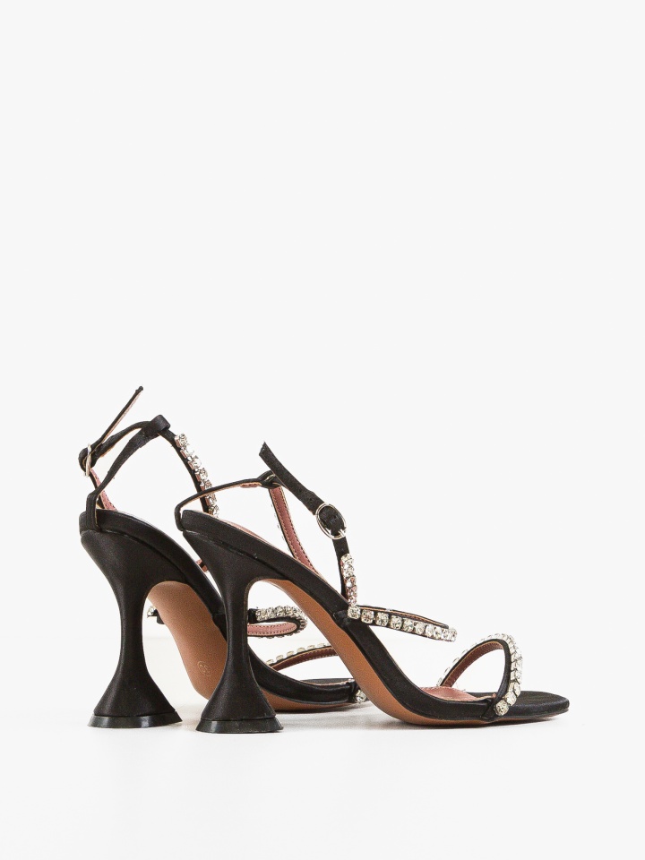 Sandale cu toc Padro Argintii