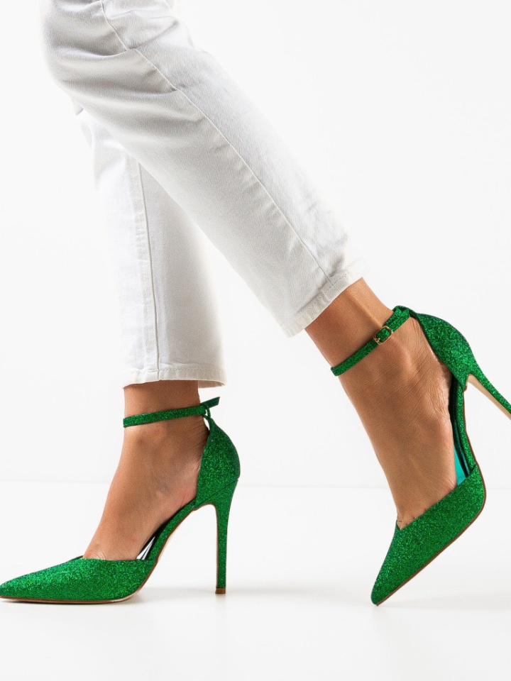 Pantofi cu toc Sofly Argintii