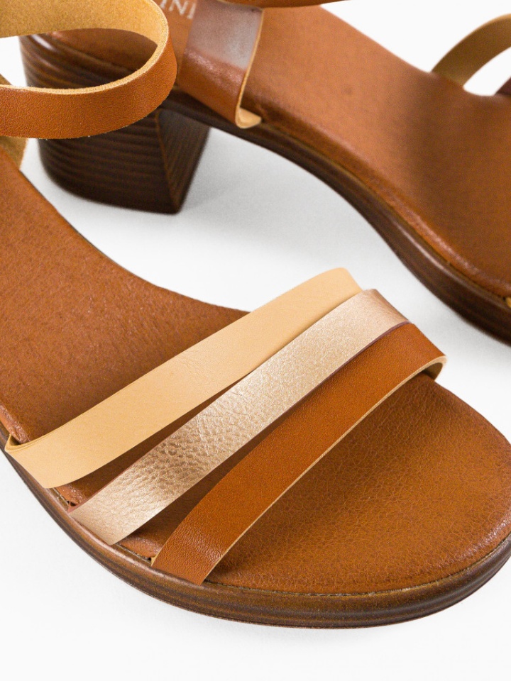 Sandale cu toc Fiore Albe