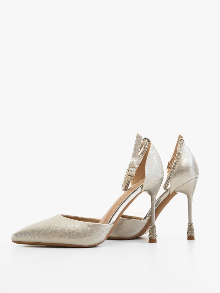 Pantofi cu toc Yanu Argintii