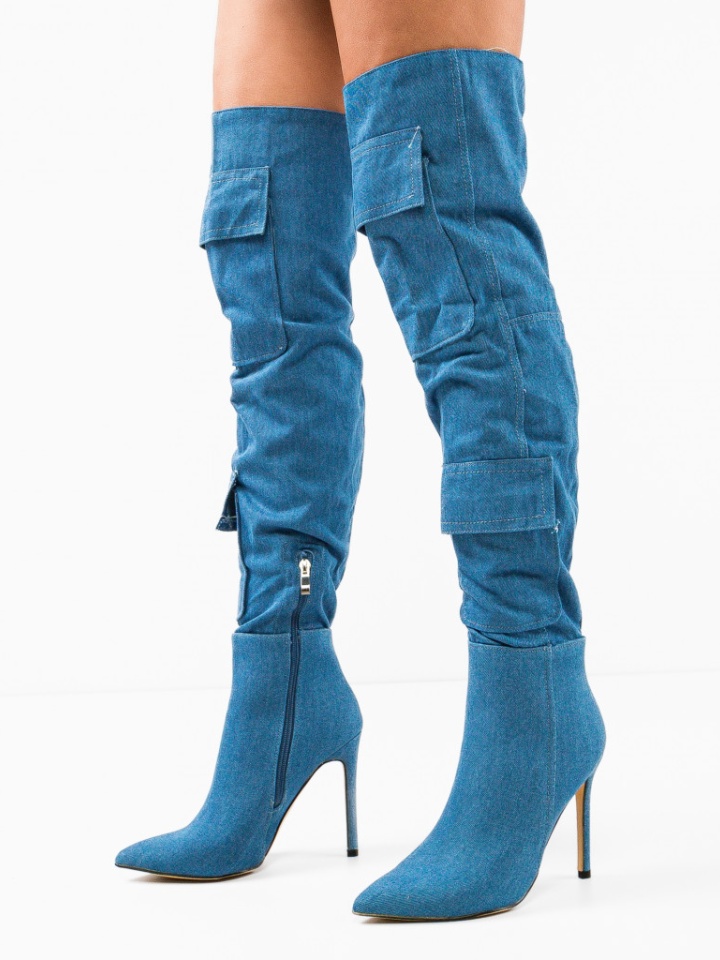 Cizme dama Dona Albastre