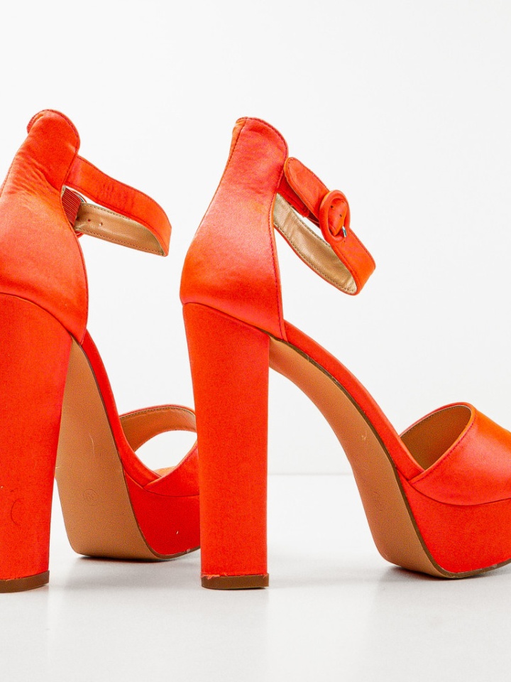 Sandale cu toc Fidelio Roz 2