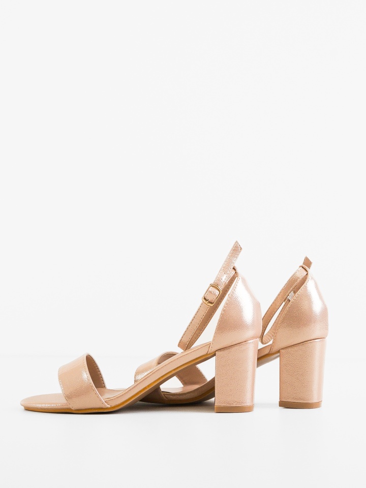 Sandale cu toc Susan Aurii 2