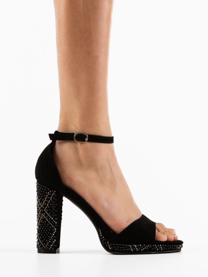 Sandale cu toc Hagen Argintii