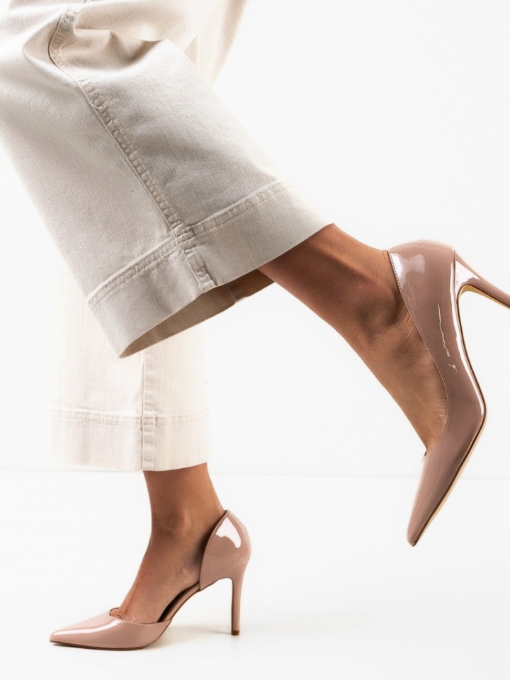 Pantofi cu toc Zayan Albi