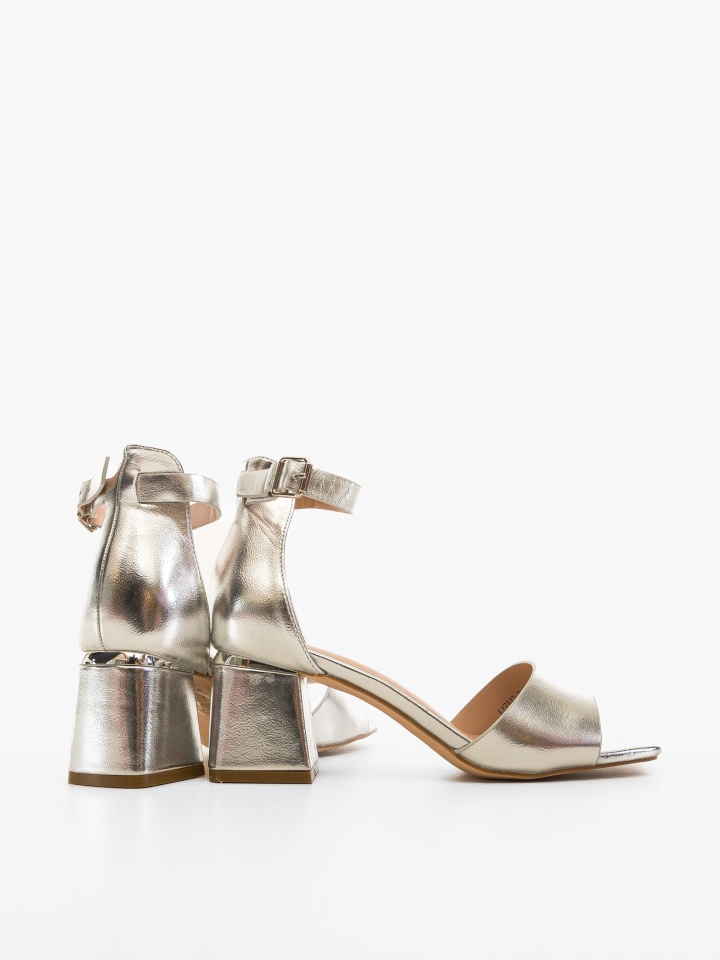 Sandale cu toc Jakub Argintii