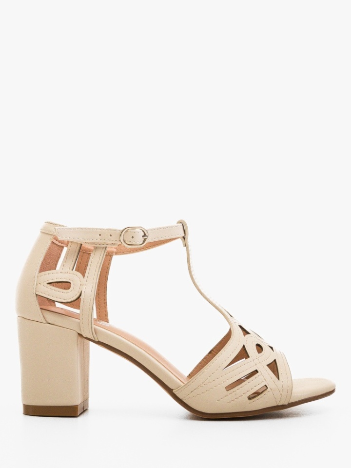 Sandale cu toc Akja Negre