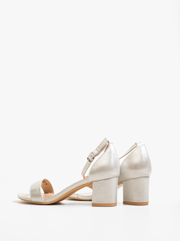 Sandale cu toc Lucano Argintii