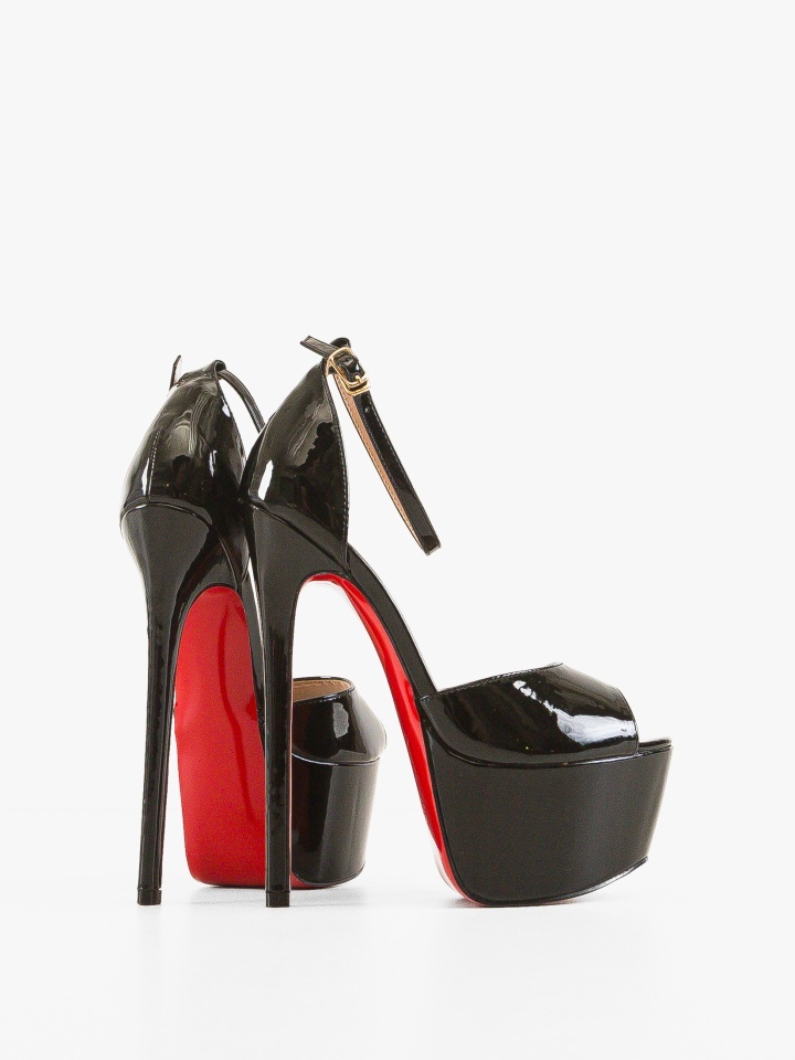 Sandale cu toc Venyz Albe