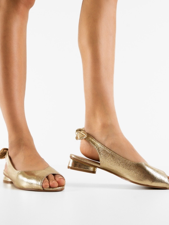 Sandale cu toc Wojc Aurii 2