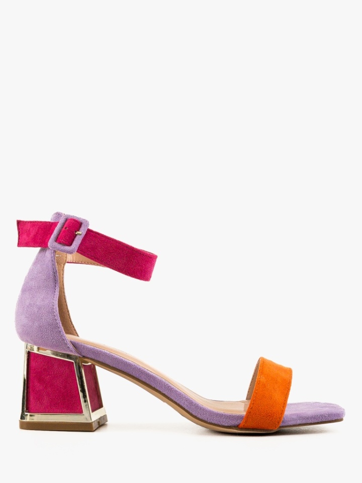 Sandale cu toc Lang Portocalii