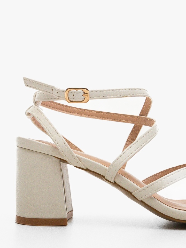 Sandale cu toc Rojas Argintii