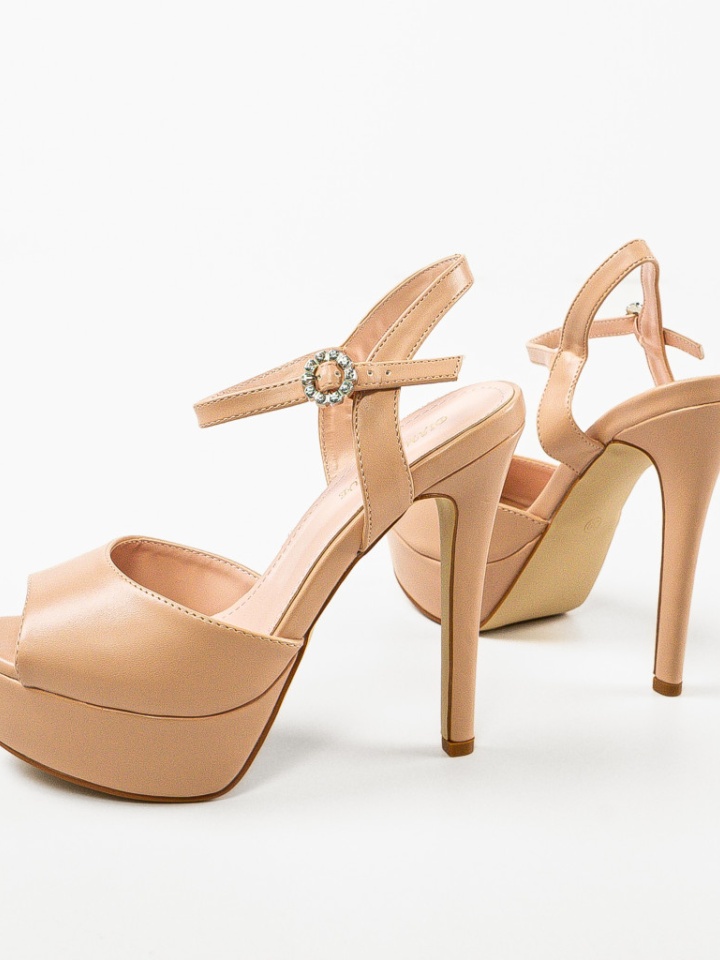 Sandale cu toc Moctez Negre