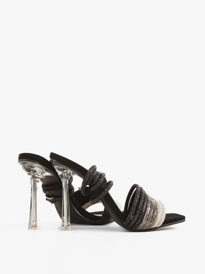 Sandale cu toc Anttoni Argintii