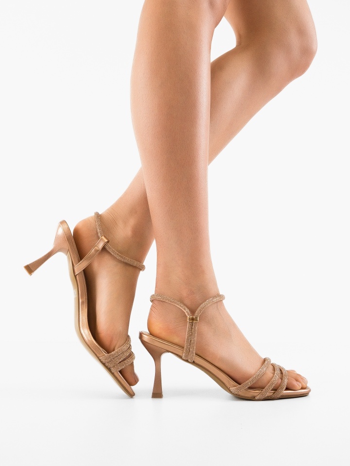 Sandale cu toc Myhaj Negre