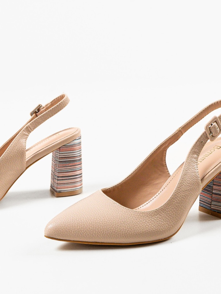 Pantofi cu toc Soka Albastrii