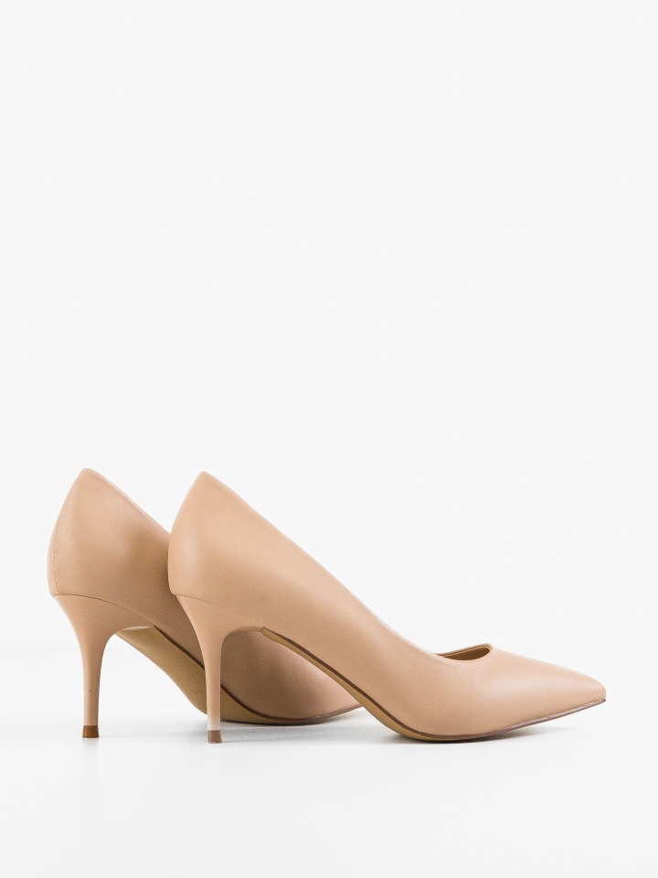 Pantofi stiletto dama Adra Bej