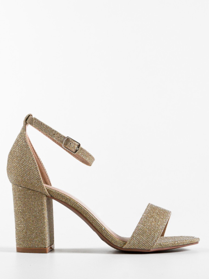 Sandale cu toc Dian Argintii