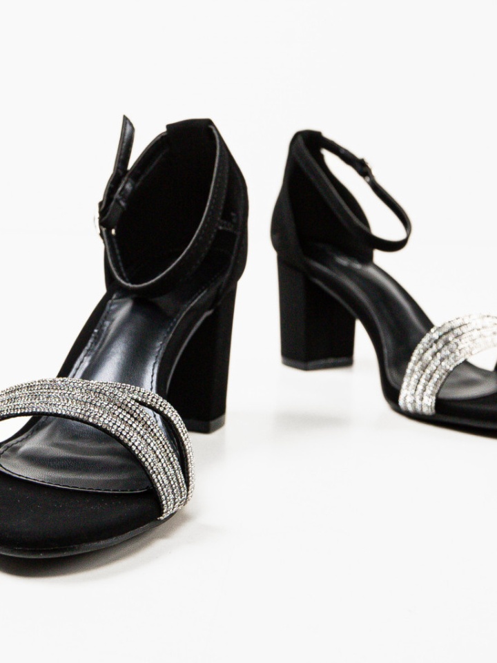 Sandale cu toc Duke Negre