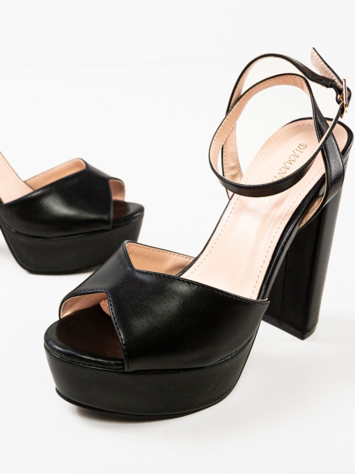 Sandale cu toc Yuuki Argintii