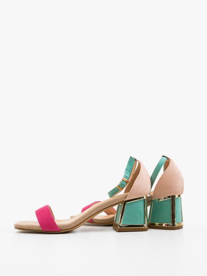 Sandale cu toc Bryan Portocalii