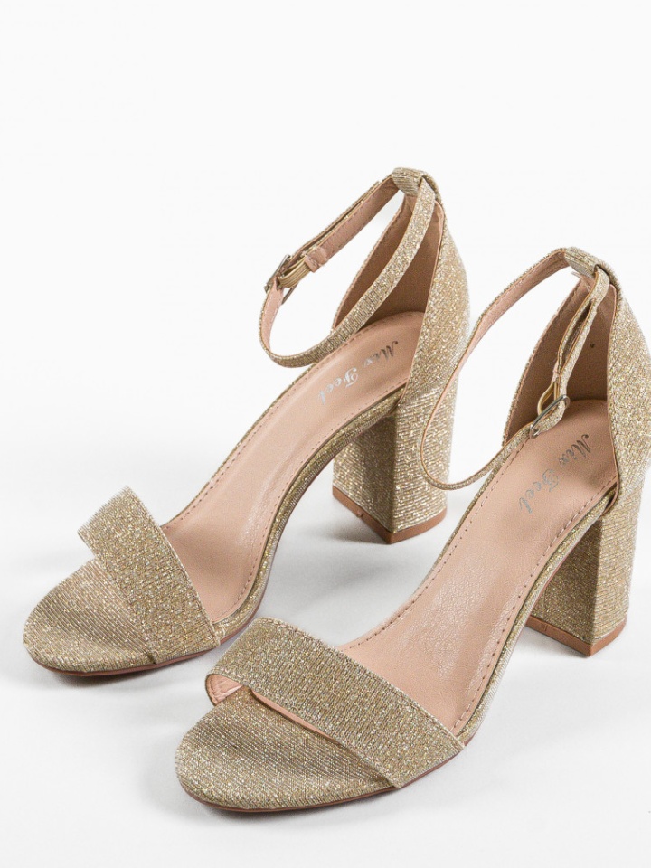 Sandale cu toc Dian Argintii