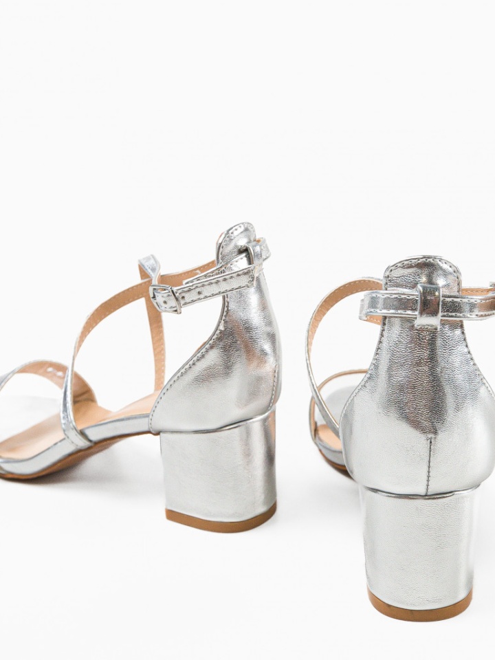 Sandale cu toc Kamaria Negre