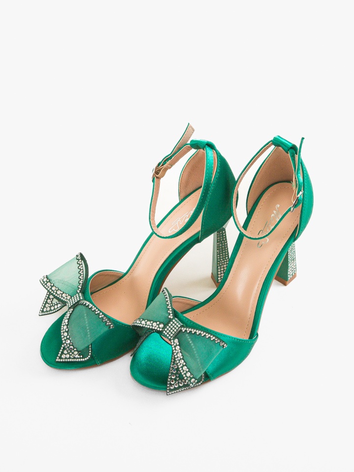 Sandale cu toc Farme Albe