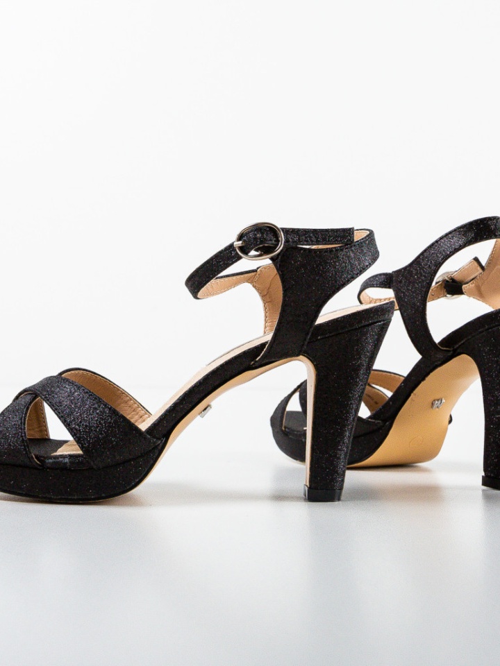 Sandale cu toc Jisko Gri