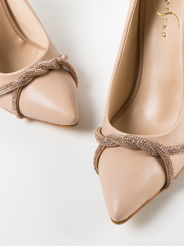 Pantofi cu toc Yajo Albi