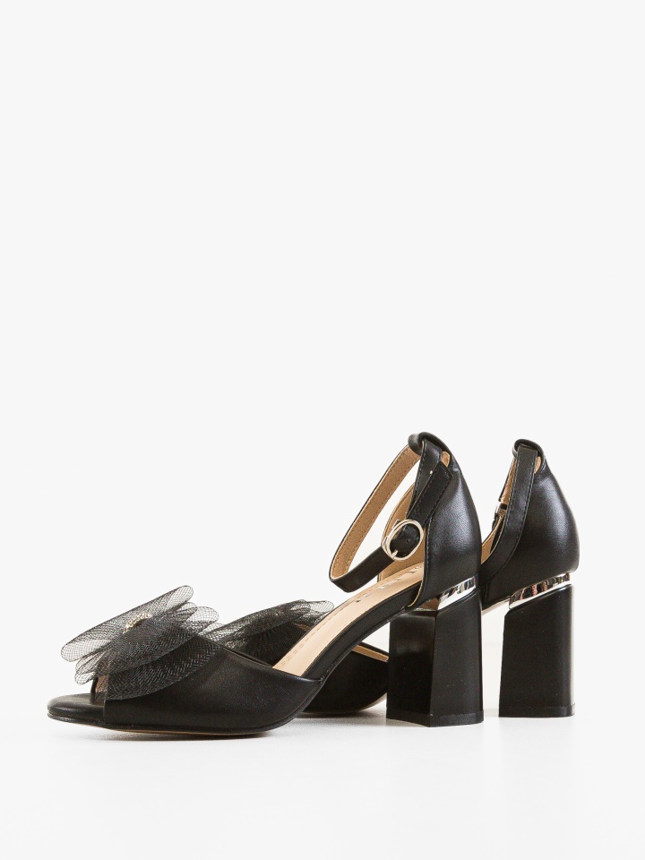 Sandale cu toc Fintan Negre