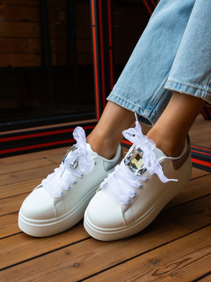 Sneakers dama Rhiann Argintii