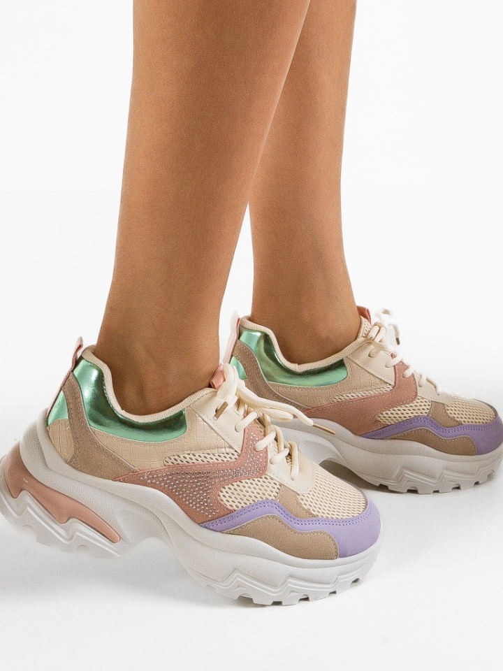 Sneakers dama Leonarda Bej