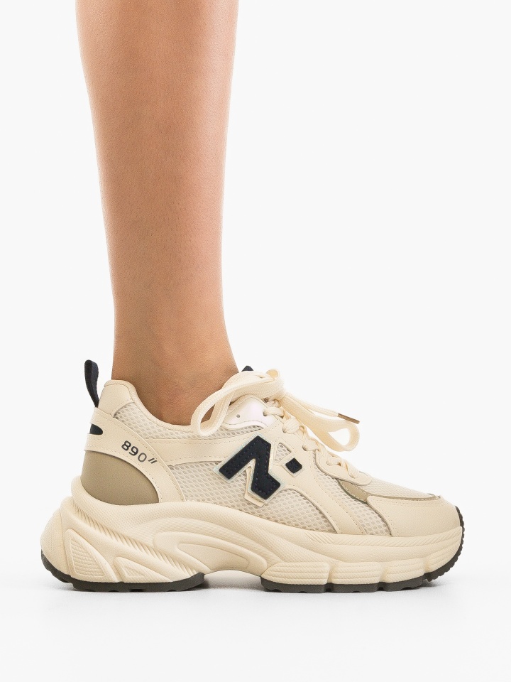 Sneakers dama Serigiu Bej 2