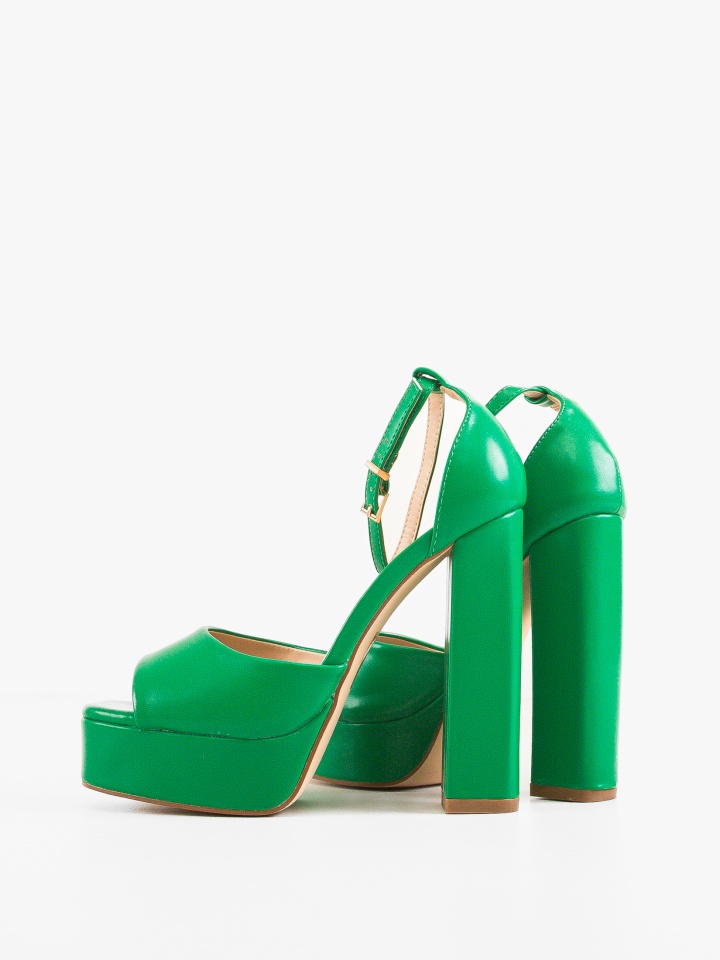 Sandale cu toc Flora Nude