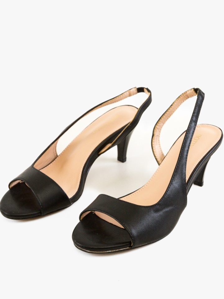 Sandale cu toc Gergy Negri