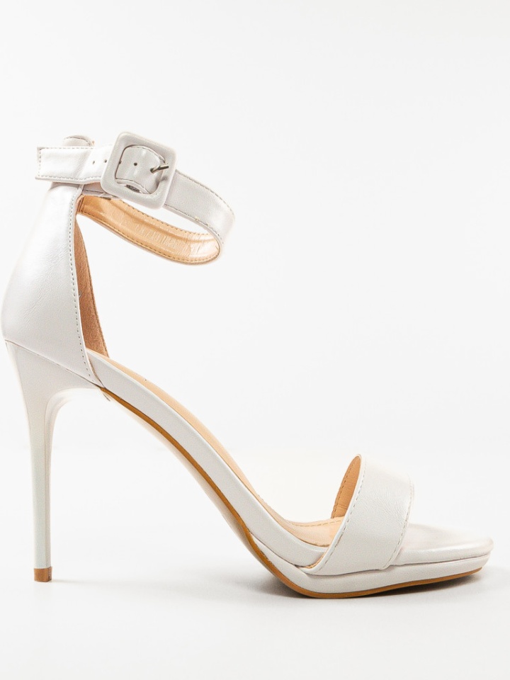 Sandale cu toc Ravan Argintii