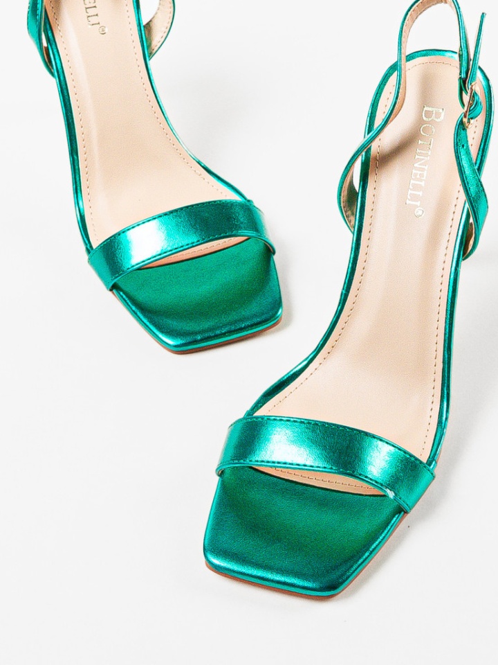 Sandale cu toc Ynyman Albe