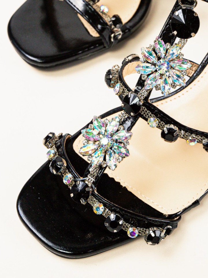 Sandale cu toc Iryna Negre