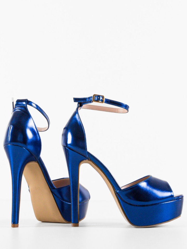 Sandale cu toc Yrama Aurii