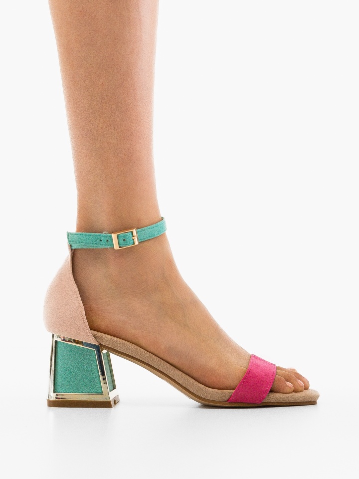 Sandale cu toc Bryan Portocalii