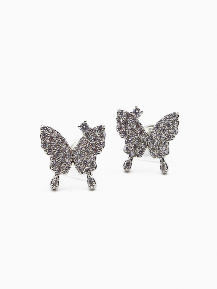 Cercei Fluture Argintii