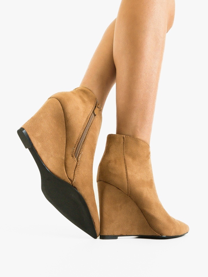 Botine dama Patton Camel