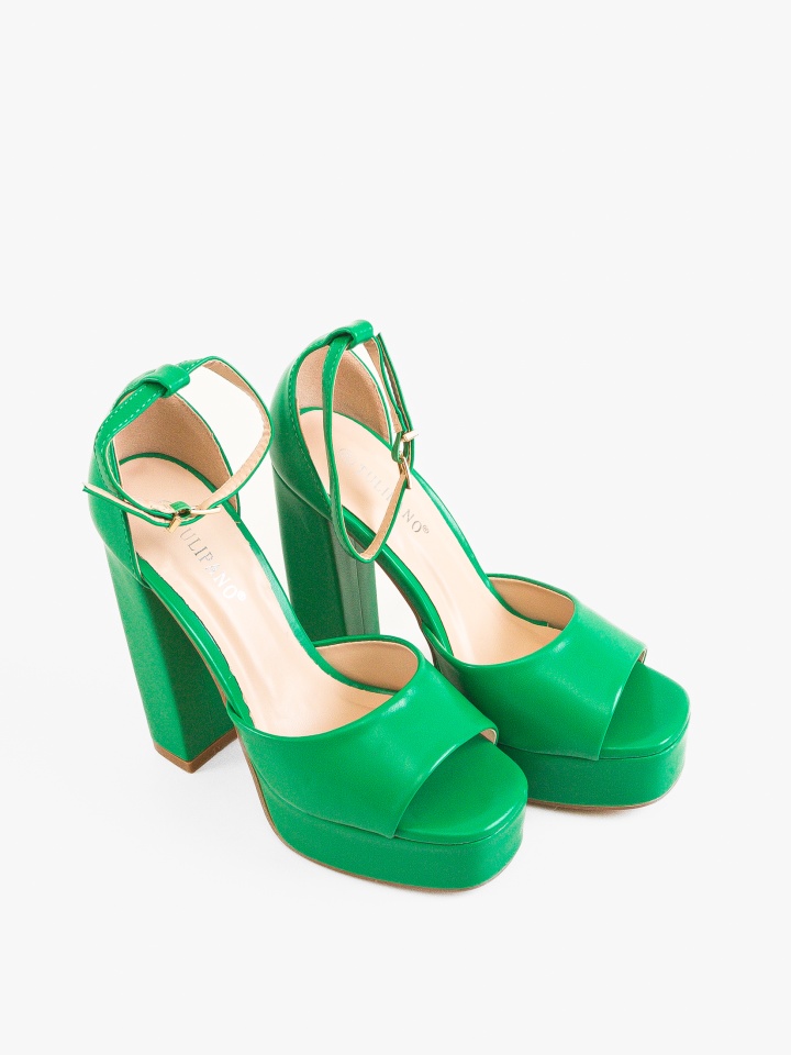 Sandale cu toc Flora Nude