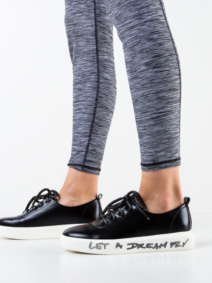 Pantofi casual dama Constance Negre