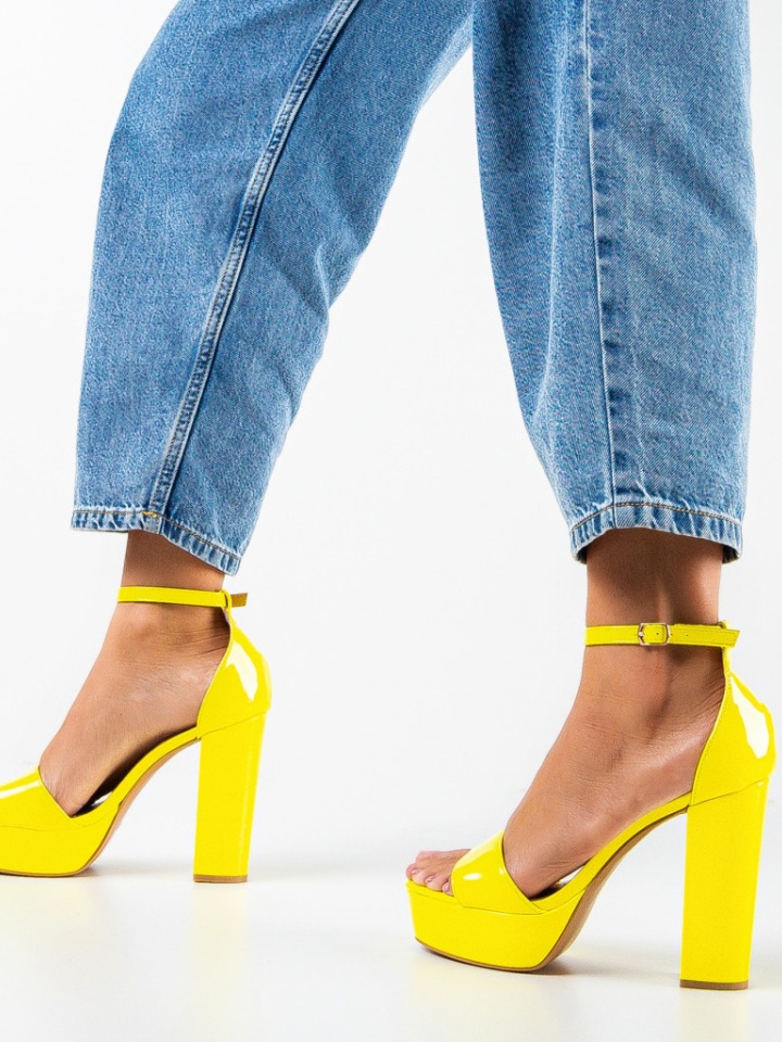 Sandale dama Mill Galbene