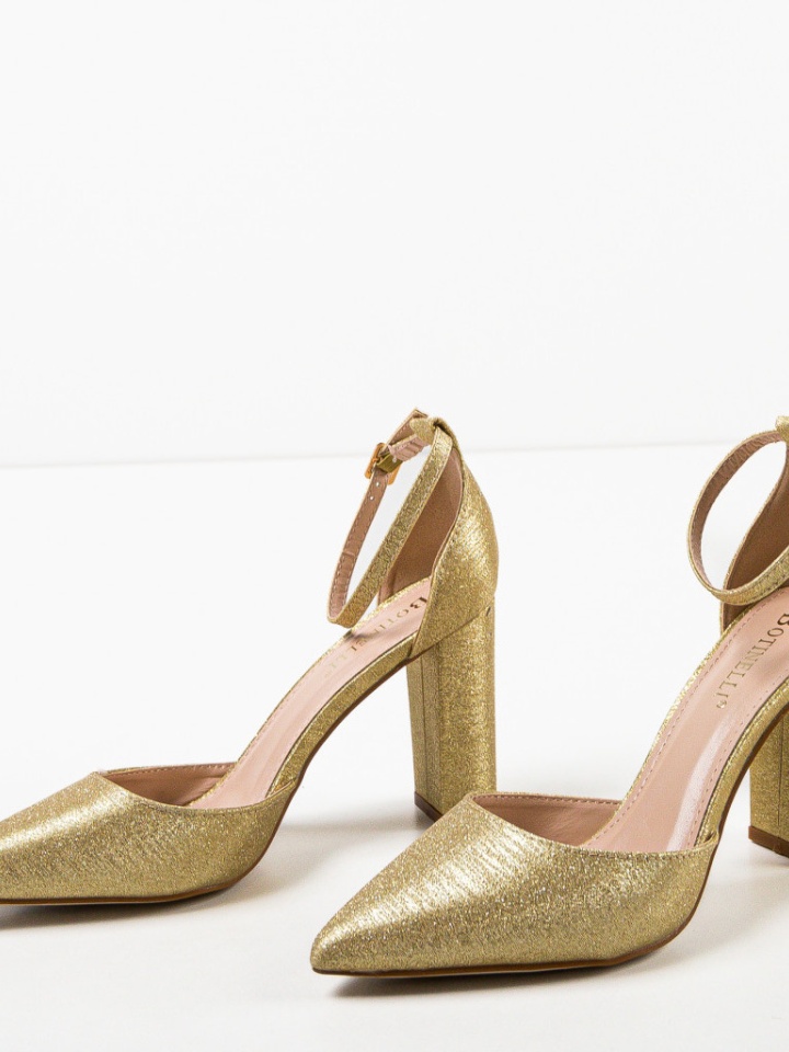 Pantofi cu toc Nakara Aurii 2