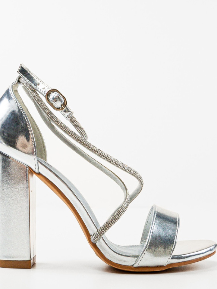 Sandale cu toc Asa Aurii